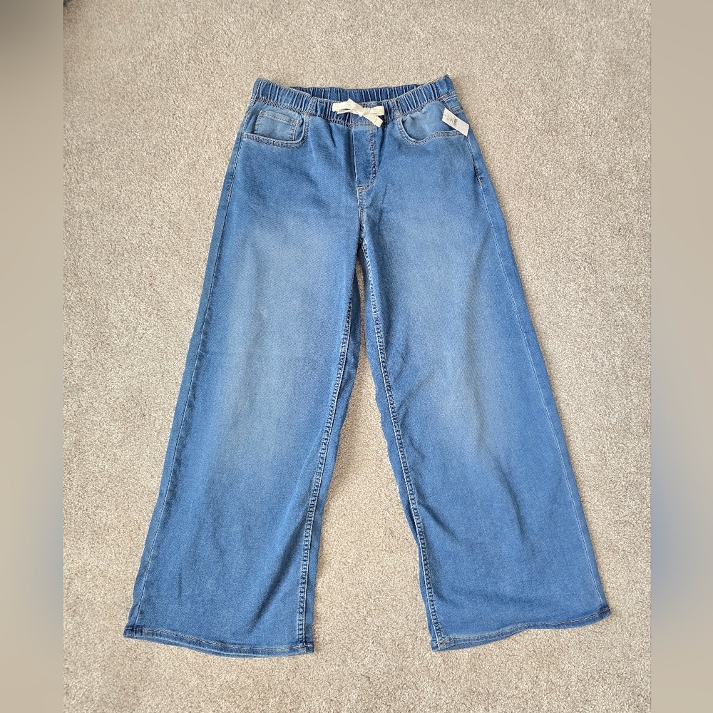 NWT GAP Light Blue Flare Drawstring Jeans Sz Small